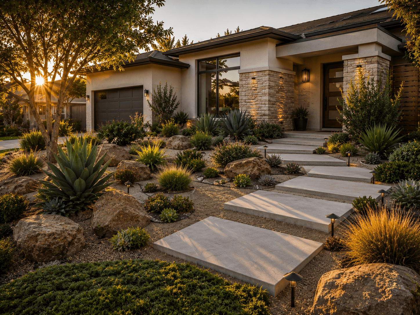 Drought-Smart Front Yard — Landscape Design project by E-Care Pro Landscaping in Antioch, CA